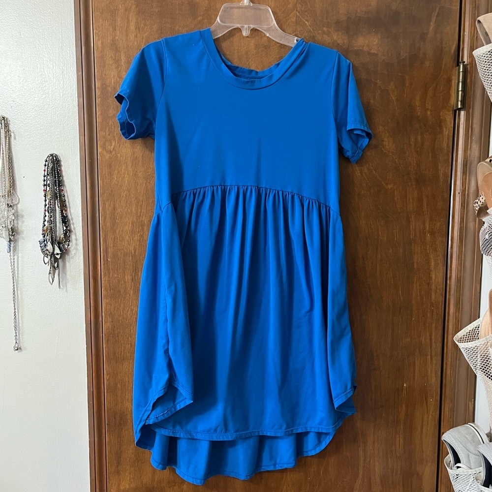 Blue baby doll dress